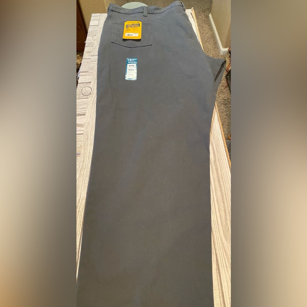 Men’s Carhartt rugged flex relaxed fit canvas 5 pocket work pant Grey 52X32